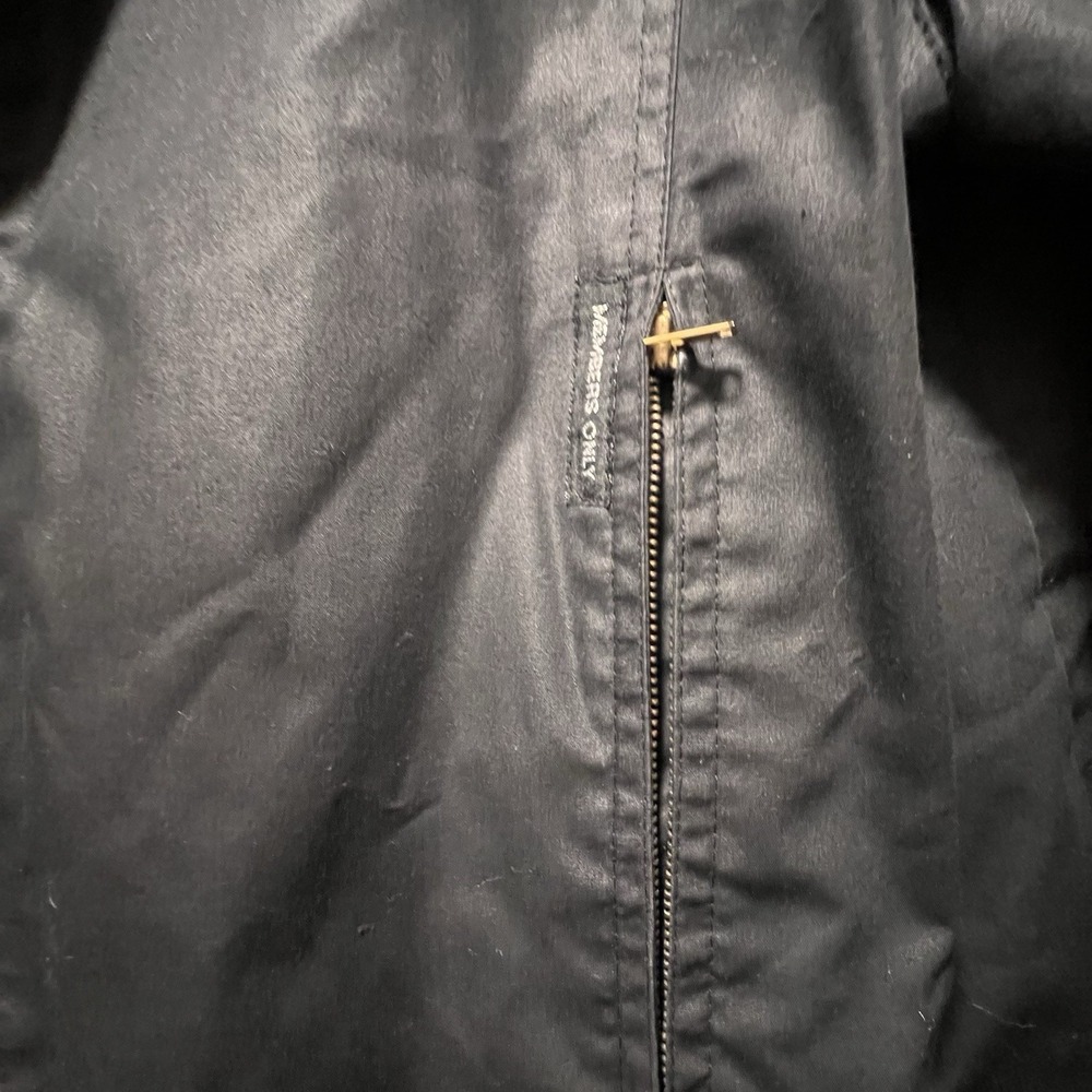 Vtg Members Only Europe Craft Black 13/14 Jacket D Ring Buckles On Hem Hong Kong - Picture 3 of 13